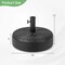 Black HDPE Umbrella Base with Metal Support for 9–10 ft Patio Umbrella